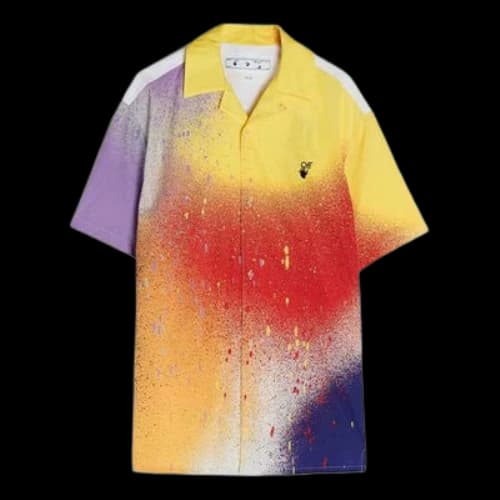 Off-White x Katsu Crossover FW21 Pattern Short Sleeve Shirt Orange