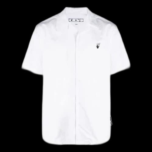 Off-White SS21 Chest Logo Micro Mark Short Sleeve Shirt White