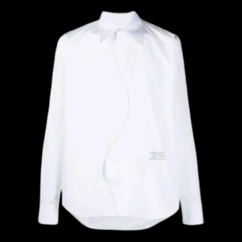 Off-White SS21 Solid Color Casual Cozy Long Sleeves Shirt Loose Fit White