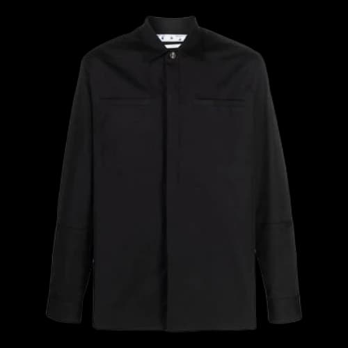 Off-White FW22 Logo Embroidered Long Sleeves Jacket Black