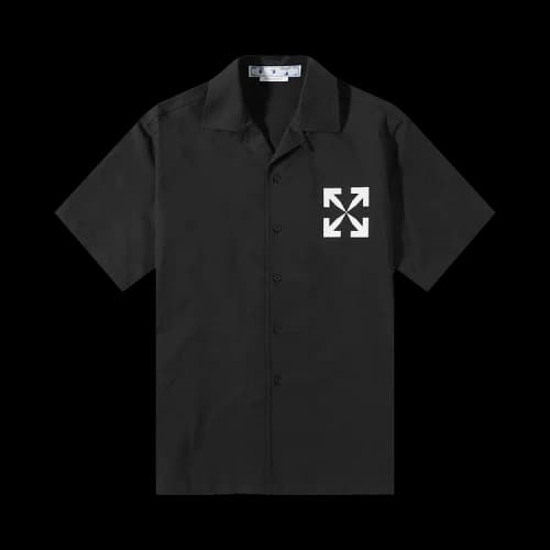 OFF-WHITE Arrows Print Short Sleeve Shirt Black/White