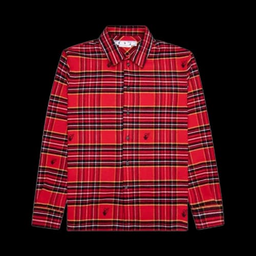Off-White Flannel Skate Shirt 'Red/Black'