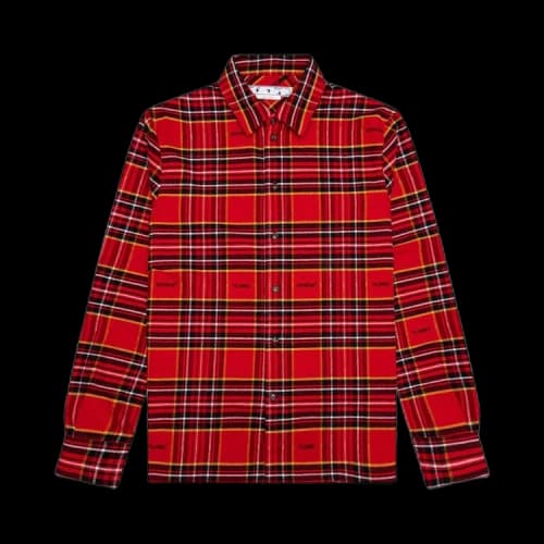 Off-White Flannel Skate Shirt 'Red/Black'