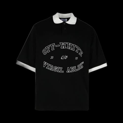 Off-White College Short-Sleeve Polo 'Black/White'