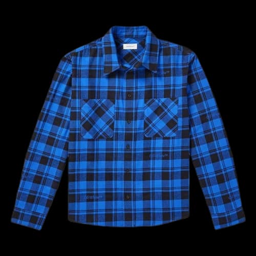 OFF-WHITE Flannel Shirt Blue/Black