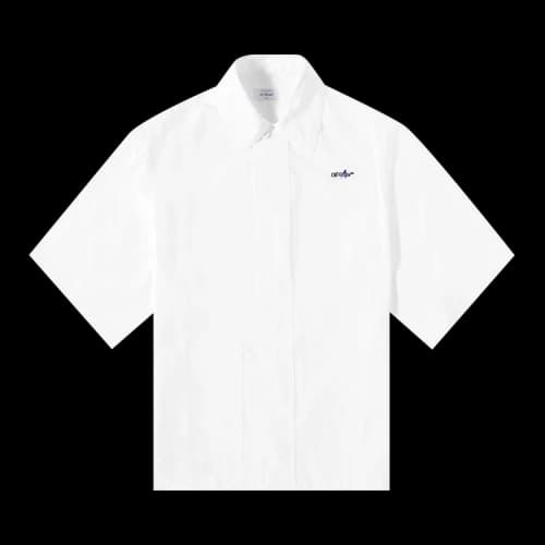 Off-White Embroidered Short-Sleeve Shirt 'White/Black'