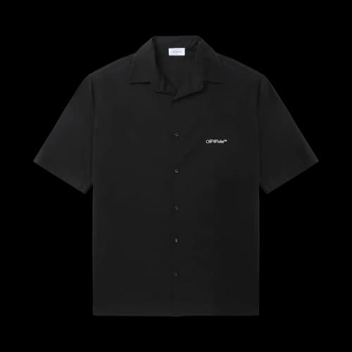 Off-White Gothic Arrow Poplin Bowling Shirt 'Black/White'