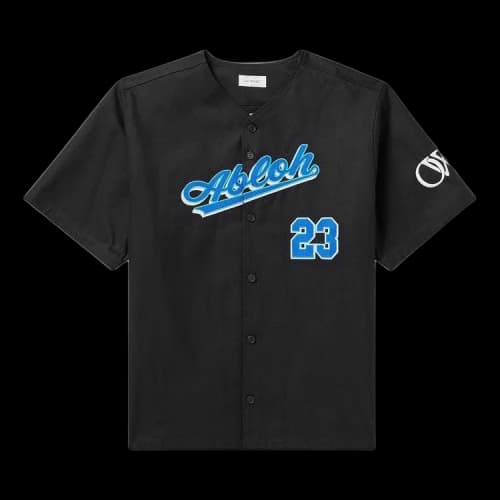 Off-White Baseball Short-Sleeve Shirt 'Reflex Blue'