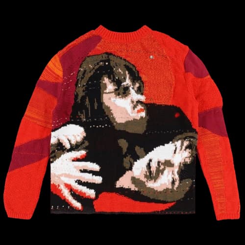 Off-White Intarsia Knit Long-Sleeve Tee 'Red'