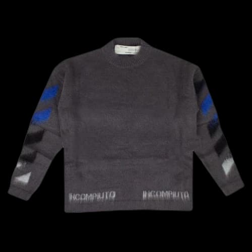 Off-White Diag Brushed Knitwear 'Grey'