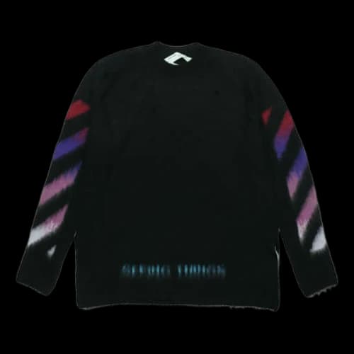 Off-White Gradient Mohair Sweater Men Black