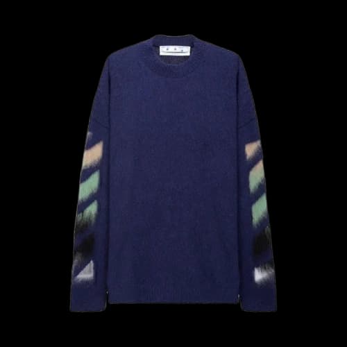 Off-White Brushed Crewneck 'Blue'