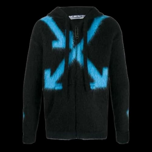 Off-White Pattern Black Hoodie