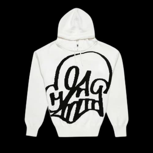 Off-White x Katsu Recycled Knit Hoodie 'White/Black'