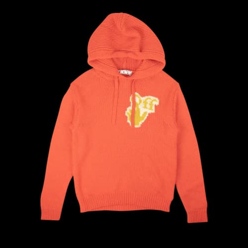 Off-White Hand Off Chunky Knit Hoodie 'Orangeade/Yellow'