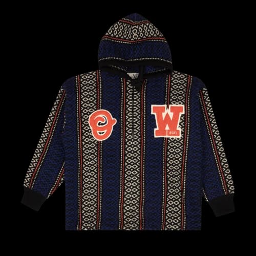 Off-White Baja Chunky Knit Hoodie 'Brown/Orange'