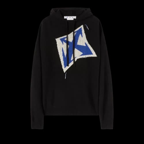 Off-White FW22 Arrow Printing Knit Loose Fit Black