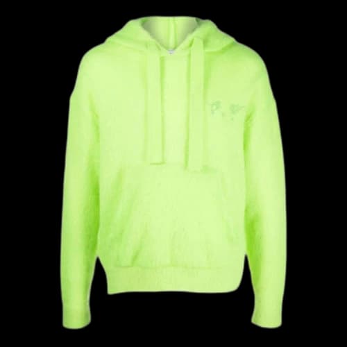 Off-White FW22 Arrow Logo Printing Loose Fit Green Yellow