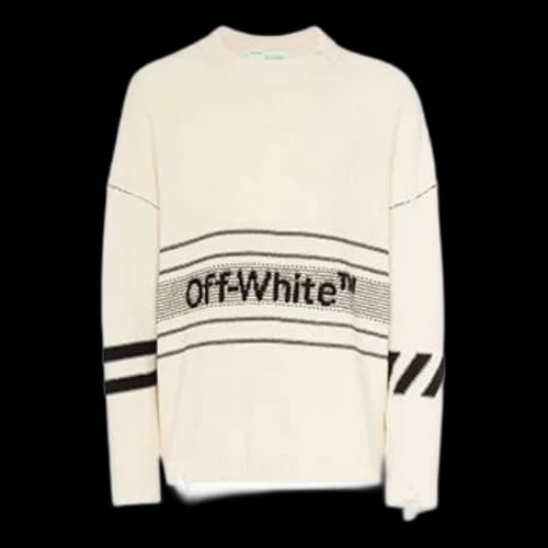 Off-White logo Intarsia White