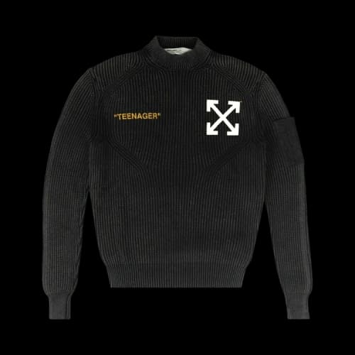 Off-White Bart Simpson Flame Printing ribbed
