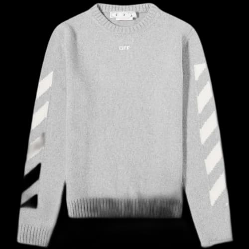 OFF-WHITE Diag Arrow Crewneck Grey/White