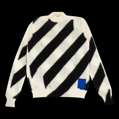 Off-White SS21 Stripe High Collar Black White