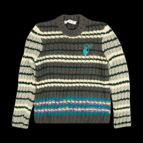 Off-White Hand Off Crewneck Sweater 'Grey'