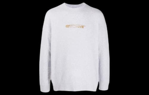 Off-White Pattern Minimalistic Pullover Gray
