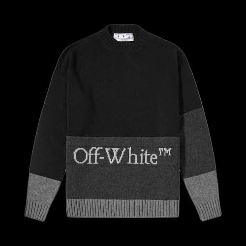 Off-White Blocked Knit Crewneck 'Black/White'
