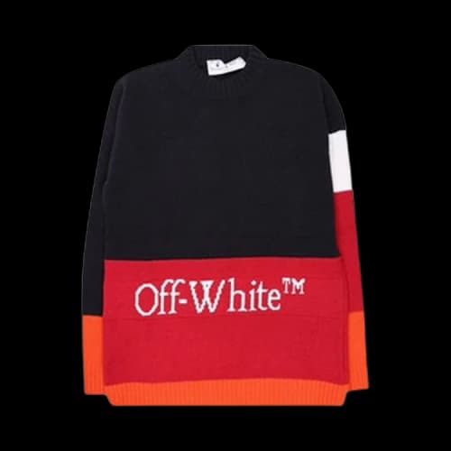 Off-White Color Block Off Crewneck 'Blue/Red'