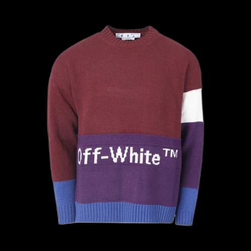 Off-White Color Block Off Crewneck 'Barolo/White'