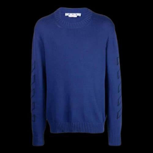Off-White Checkerboard Logo Intarsi Knit Jumper