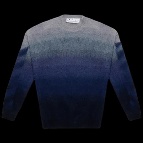 Off-White Diag Brushed Knit Crewneck 'Blue'