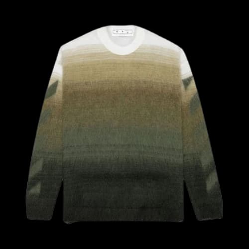 Off-White Diag Brushed Knit Crewneck 'Green/Green'