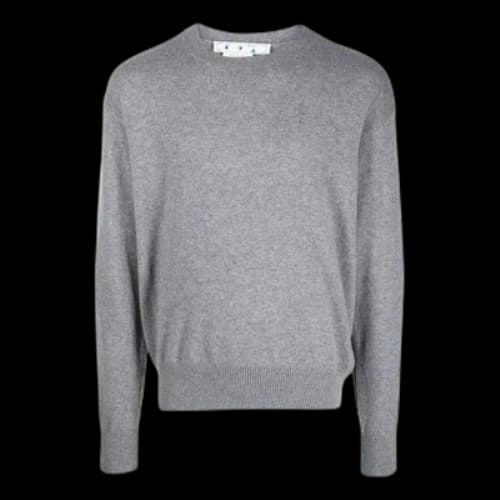 Off-White Embroidered Logo Crew Neck Jumper