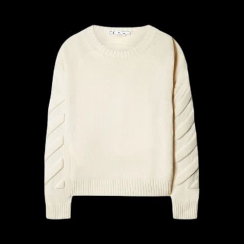 Off-White 3D Diag Knit Crewneck 'New Beige'