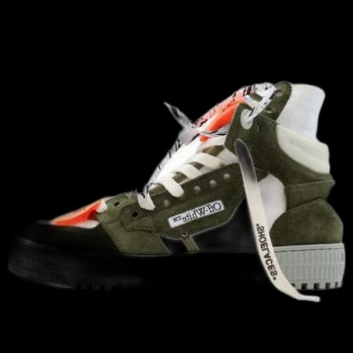 Off-White Court 3.0 High-Top Sneakers Green