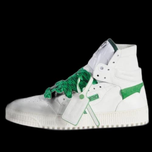 Off-White 3.0 Off Court Leather Sneakers 'White Green'