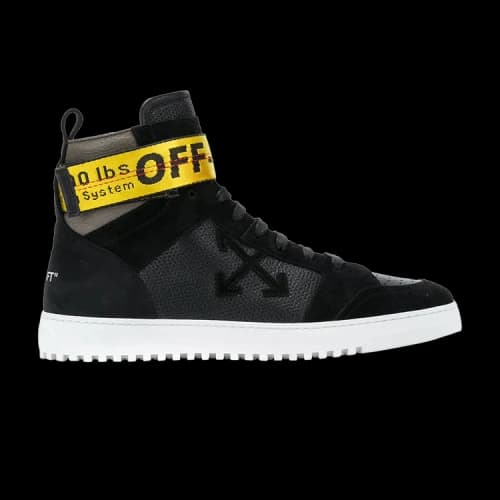 Off-White OFF-WHTIE Drilled Leather High Top 'Black'