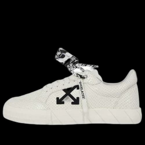 Off-White Low Vulcanized Calf Leather Sneaker 'White Black'