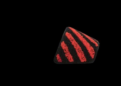 Off-White Striped Slides Red Black
