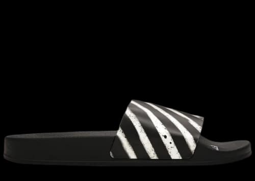 Off-White Spray Stripes Slides Black