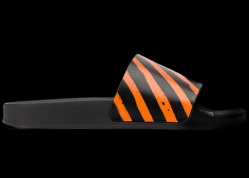 Off-White Spray Stripes Slides Orange