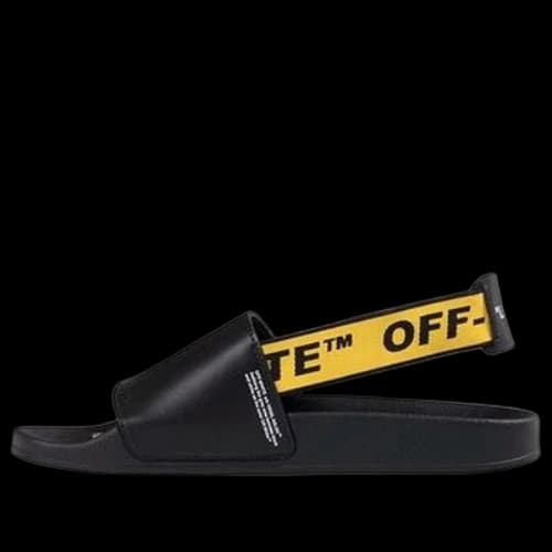 Off-White Character Slippers Fashion Sandals Black Yellow