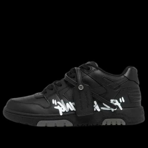 Off-White Out Of Office For Walking Low-Tops 'Black White'