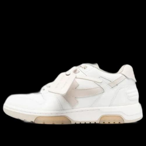 OFF-WHITE OOO Leather White Light Pink Beige Beige