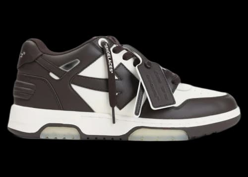 OFF-WHITE Out Of Office OOO Low Tops Chocolate White