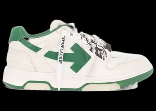 OFF-WHITE Out Of Office Low Tops White Green