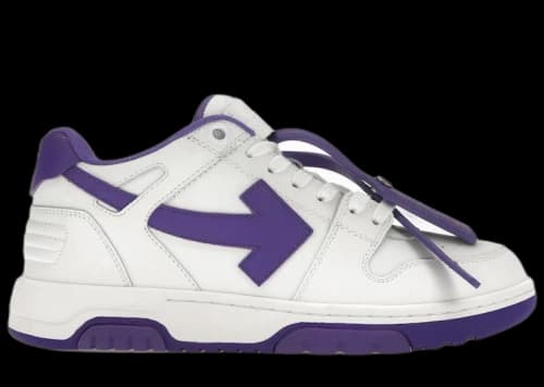 OFF-WHITE Out Of Office OOO Low Tops White Purple