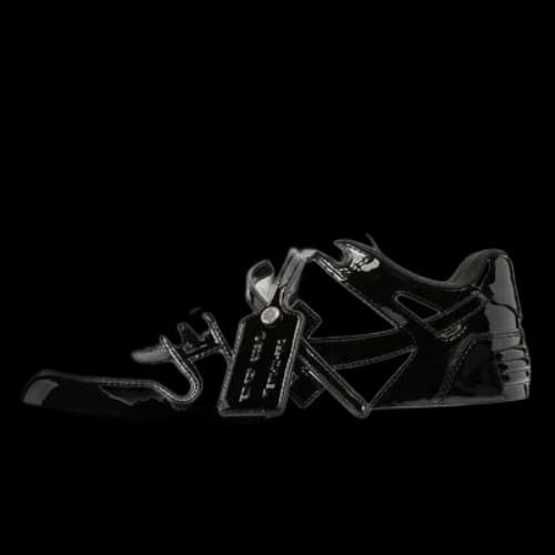 Off-White Out Of Office Low-Top Patent Sneaker 'Black White'